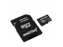 Карта флэш-памяти MicroSD 32 Гб Smart Buy +SD адаптер (class 10) PRO U3 R/W:95/60 MB/s (220891)