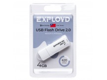 Флэш накопитель USB  4 Гб Exployd 620 (white) (220849)