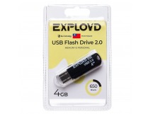 Флэш накопитель USB  4 Гб Exployd 650 (black) (220851)
