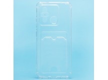Чехол-накладка - SC276 с картхолдером для "Xiaomi Poco C55/Redmi 12C" (transparent) (220706)