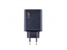 Сетевое зарядное устройство USB/Type-C GaN (65W, QC3.0, PD, 2 порта) Черный