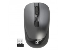 Мышь беспроводная DEFENDER Wave MM-995 серый, 4D, 800-1600dpi, бесшумная