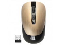 Мышь беспроводная DEFENDER Wave MM-995 золото, 4D, 800-1600dpi, бесшумная