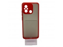 Чехол-накладка для Xiaomi Redmi 12C (2023) Противоударный Матовый Красный