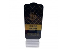 Защитное стекло iPhone 13/13 Pro/14 (Golden Diamond ESD 0.4mm) тех упаковка Черное
