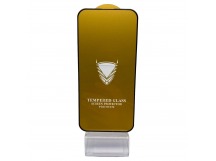 Защитное стекло iPhone 14 Pro Max (Golden Armor) тех упаковка Черное