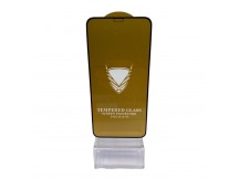 Защитное стекло iPhone X/XS/11 Pro (Golden Armor) тех упаковка Черное