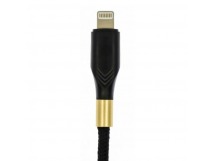 Кабель USB - Lightning Borofone BX92 (2.4A, оплетка ткань) Черный