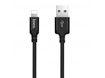 Кабель USB - Lightning Hoco X14 (2A, оплетка нейлон, 2 м) Черный