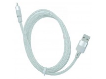 Кабель USB - MicroUSB Hoco X99 (2.4A, прозрачный силикон, термостойкий) Серый