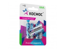 Батарейка AAA Космос LR03 (6-BL) (6/72) (220951)