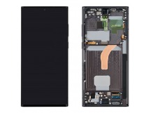 Дисплей для Samsung S908B Galaxy S22 Ultra в рамке + тачскрин (черный) 100%