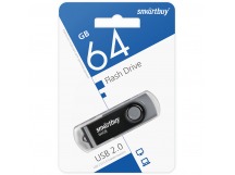 USB-флеш (USB 2.0) 64GB Smartbuy Twist Черный