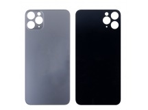 Задняя крышка для iPhone 11 Pro Серый (стекло, широкий вырез под камеру, логотип) - Премиум