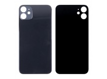Задняя крышка для iPhone 11 Черный (стекло, широкий вырез под камеру, логотип) - Премиум