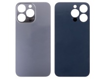 Задняя крышка для iPhone 13 Pro (A2640) Серый (стекло, монолит, широкий вырез под камеру, логотип) - Премиум