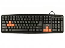 Dialog - клавиатура, USB, черная c оранжевыми игровыми клавишами