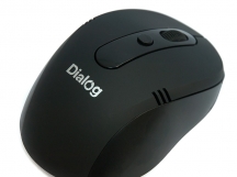 Dialog Pointer - RF 2.4G опт. мышь, 3 кнопки + ролик, USB, черная