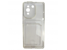 Чехол силиконовый Huawei Nova 10 с визитницей прозрачный