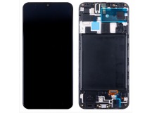 Дисплей для Samsung Galaxy A20 (A205F) модуль с рамкой Черный - OR Ref. (SP)