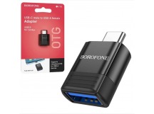 Адаптер BOROFONE BV18 USB - Type C (черный)