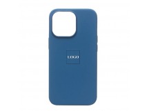 Чехол для iPhone 13 Mini Silicone Case,Magsafe с анимацией, голубой
