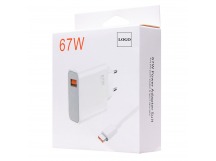 Адаптер Сетевой Xiaomi Mi + кабель USB-Type-C 67W (white) (221375)