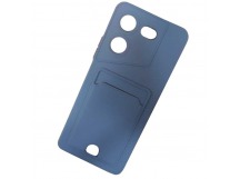 Чехол силиконовый Tecno Pova Neo 3 матовый цветной с визитницей серый