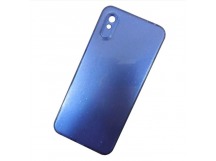 Чехол силиконовый Xiaomi Redmi 9A Fashion с блестками и защитой камеры синий