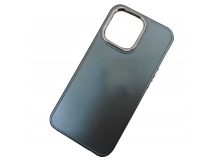 Чехол силиконовый iPhone 13 Pro ободок с лого зеленый