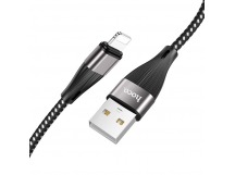 Кабель USB - Lightning BC X57 (5A, оплетка ткань) Черный