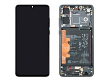 Дисплей для Huawei P30 в рамке + тачскрин + АКБ (черный) 100%