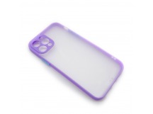 Чехол для Apple iPhone 12 ProMax фиолетовый/прозрачный, шт