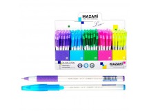 Ручка масл. шар. MAZARI "Lirio" M-5748 синяя, Ultra Soft 0,7мм, бел. пласт. корп, шт