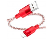 Кабель USB - Lightning HOCO X99 "Crystal junction" (2.4A, 100см) красный