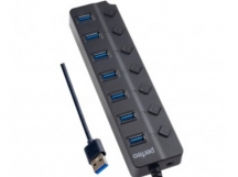 Хаб  USB Perfeo 7 Port, (PF-H036 Black) чёрный