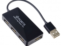 Хаб USB Perfeo 4 Port, (PF-VI-H023 Black) чёрный