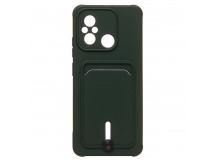 Чехол-накладка - SC304 с картхолдером для "Xiaomi Poco C55/Redmi 12C" (dark green) (220326)