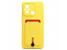 Чехол-накладка - SC304 с картхолдером для "Xiaomi Poco C55/Redmi 12C" (yellow) (220322)