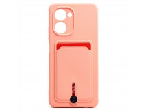 Чехол-накладка - SC304 с картхолдером для "Realme C33" (light pink) (220318)