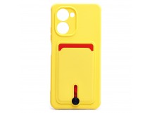 Чехол-накладка - SC304 с картхолдером для "Realme C33" (yellow) (220315)