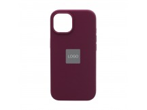 Чехол-накладка Silicone Case NEW с лого для Apple iPhone 15/6.2 (057) бордовый