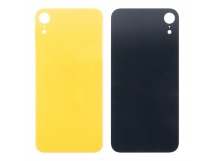 Задняя крышка для iPhone Xr Желтый (стекло, широкий вырез под камеру, логотип) - Премиум