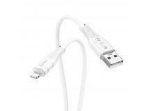Кабель USB - Apple Lightning Hoco X67 (2.4А, наносиликон, термостойкий) Белый