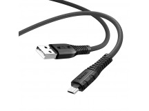 Кабель USB - MicroUSB Hoco X67 (2.4A, наносиликон, термостойкий) Черный