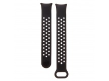 Ремешок - WB07 Sport N Mi Band 8 силикон на кнопке (регулируемый) (black/grey) (220793)