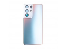 Задняя крышка для Samsung Galaxy S21 Ultra (G998B) Серебро - Премиум