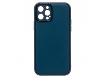 Чехол-накладка - PC084 экокожа для "Apple iPhone 12 Pro" (blue) (219654)