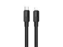 Кабель Type-C - Apple lightning Hoco X84 Solid PD 20W 100см 3A  (black) (220691)