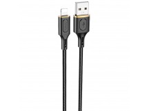 Кабель USB - Apple lightning Hoco X95 Goldentop 100см 2,4A  (black) (220644)